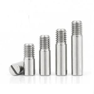 1-10pcs GB878 M2M2.5M3M4M5M6M8M10 304 스테인레스 스틸 핀 샤프트 슬롯 원통형 외부 스레드 개방 위치 결