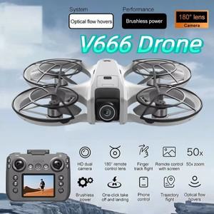 스타터 모터 미니 소형 V666 드론 8k 전문 Wifi 5g 장애물 회피 브러시리스 원격 제어 Quadcopter