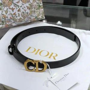 [DIOR]여성디올 새들 20mm 울트라스무스 카프스킨 레더 벨트 블랙