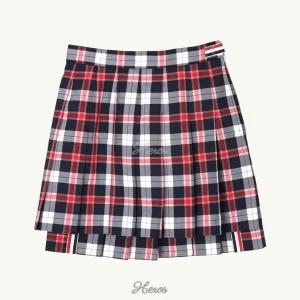 [톰브라운] 여성 타탄 트윌 플리츠 미니 스커트