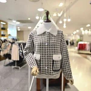 [대구백화점] [멜로디가든]부클카라 체크니트자켓(M25WCJ102)