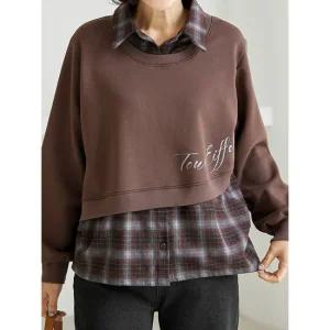 김여사 셔츠레이어드맨투맨 오체크 레이어드티셔츠 5TS511404