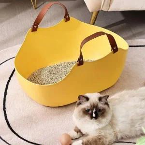 [셀러에이드]반려동물 변기통 펫용품 화장실 손잡이 휴대용 고양이용품