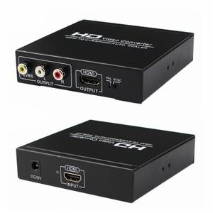 HDMI to  AV RCA CVBS 변환기 컴포지트 출력 비디오 오디오 분배기 어댑터 자동 스케일러 1080P In Out PAL