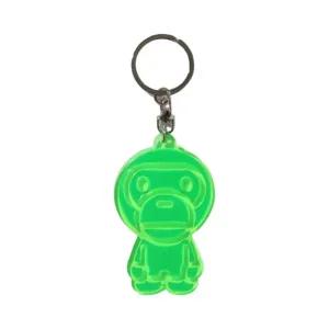 BAPE Baby Milo Reflective Keychain Green 베이프 베이비 마일로 리플렉티브 키체인 그린