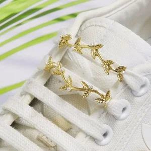 [룽스]포인트 신발끈 장식 버클 월계수