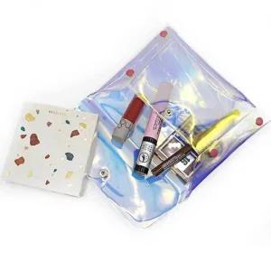 [룽스]정사각 여행용 여행용파우치 홀로그램 투명