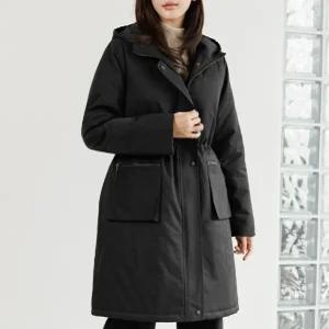 (~88size)[THE BLACK] 모린누빔지퍼코트[안감퍼] OUE6076_DC