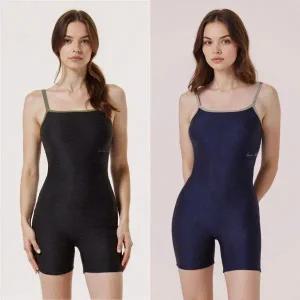 [하프클럽/베이직 엘르] 여성 X백 2부 반전신 실내수영복 BEF-Z105