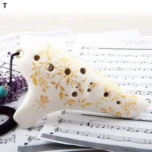 [에이치플러스몰]나뭇잎 오카리나 알토C 화이트