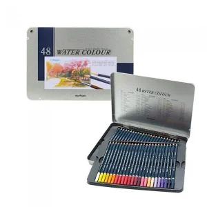 문화연필 넥스프로 고급 수채색연필 48색 틴케이스 세트 (1개입)