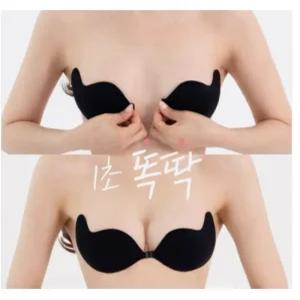 앞후크브라 오프숄더 누드브라 실리콘 방수 접착 끈없는