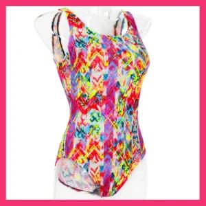 실내수영장 원피스수영복 브래드 버티컬레드 브라캡내장형 아쿠아로빅 u백 여성수영복