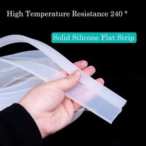 솔리드 실리콘 스트립 플랫 바 라이트 박스 도장 오일 방지 고온 내열성 개스킷 두께 1mm 5mm