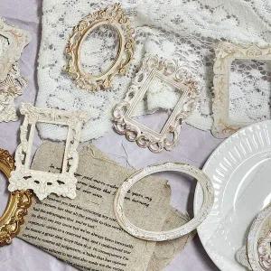 다꾸 ET19FH78 엔틱 미러 프레임 중세 저택 다이어리꾸미기 다