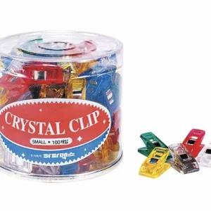 크리스탈 PD41OW51 소형 통크립 100개 서류집게 종이집게