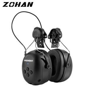 APC ZOHAN 전자 블루투스 귀마개 안전 청력 보호대 소음 감소 헤드폰 하드햇 아크 레일 어댑터