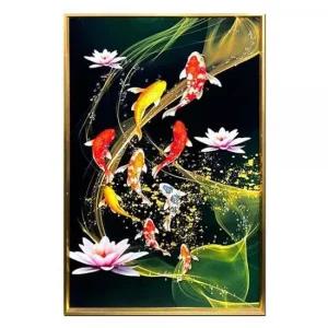 잉어 그림 액자 비즈 거실액자 ARTE03 잉어액자 거실액자 거실그림액자 거실인테리어액자 구어도