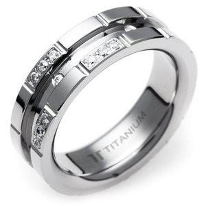 [타티아스]T-372 DIA 다이아몬드 티타늄 반지, 이니셜 무료, 무료배송, 맞춤제작, 평생 A/S