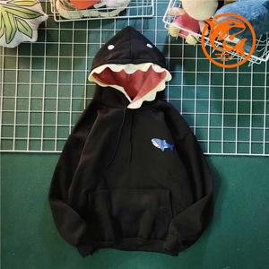 기모 스타일 후드티 디자인 개성 상어이빨 넘치는 캐주얼 편안한 세미