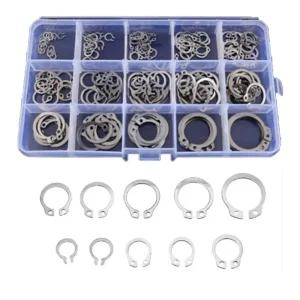 스냅링 구멍용 C링 축용 멈춤링 스프링강 304 250PCS
