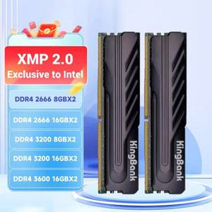 KingBank RAM 메모리 DDR4 16gbx2 8gbx2 2666MHz 3200MHz 3600MHz XMP 8GB 16GB 32GB 288핀 Intel CPU 전용