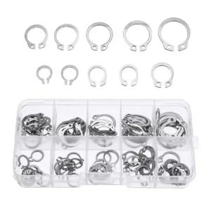 스냅링 구멍용 C링 축용 멈춤링 스프링강 304 150PCS