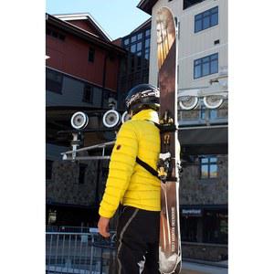 핸즈프리 스키 하이킹 백컨트리 경량 백팩 휴대용 산악 염소 토트 캐리어 슬링 스키와 폴을 쉽게 운반할 수 있는 컴팩트 숄더 스트랩. 장비 조절 가능