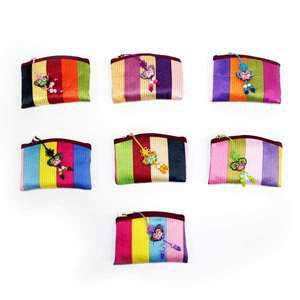 색동 동전지갑/둥근사각지갑/색동지갑/전통동전지갑