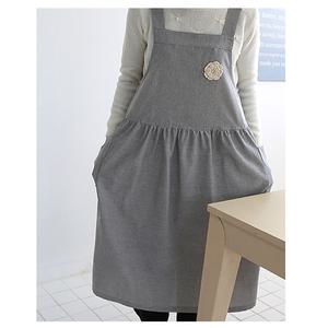 라떼 멜빵앞치마 유치원어린이집 원피스 앞치마 입고