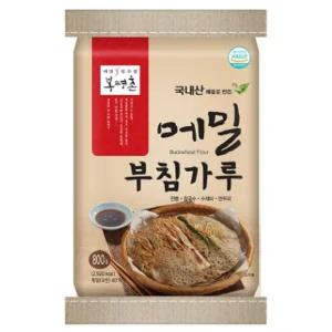 봉평촌 메밀부침가루 800g(국내산메밀)김치전 감자전 모듬전 파전 옹심이 소바 냉면 국수 라면 전분 빵 가루