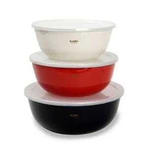 [에지리][EJIRY] 에지리 컬러컬렉션 글래이지팟 법랑찬통 믹싱볼3P W/R/N