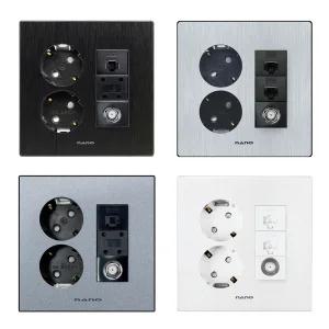 나노아트2 통합수구 2구콘센트 케이블 인터넷 전화