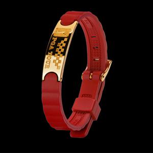 게르마늄 건강팔찌 스포츠 (레드/골드)-골프 실리콘팔찌
