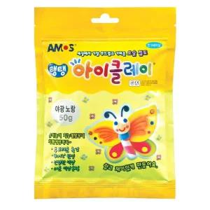 아모스 아이클레이 야광노랑 50g 부드러운 컬러 도우