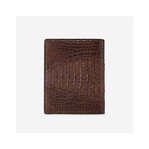 [닥스](강남점)[CAIMAN] 브라운 악어가죽 중지갑 DBWA9E717W3