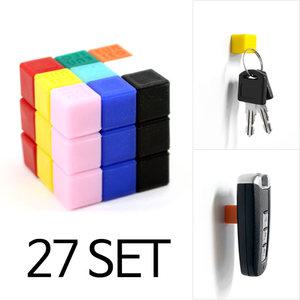 실리콘 큐브 미니 자석 11mm 1세트 (27개입) 네오디움 자석
