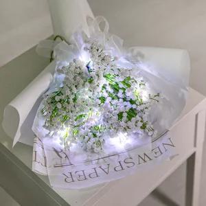 안개꽃 조화 꽃다발 더블 55cm 5컬러 인테리어 꽃 선물 장식 기념일 졸업식 발표회 학예회