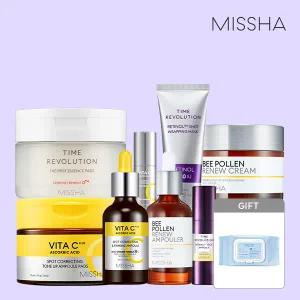 [10%+T5%]미샤 브랜드위크 기초 UP TO 1+1 앰플/크림/패드/기초세트 외