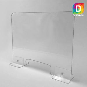 (가로X세로) 코로나 절곡형 투명 아크릴 가림막 칸막이 가림판 (병원 약국 은행 관공서 회사)