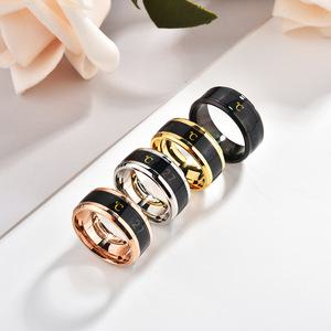 온도감지반지 악세서리 체온측정 커플 선물11번실버