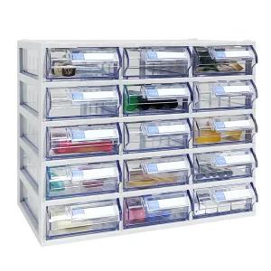 [국내생산 완제품] 수납월드 스마트 정리함 다용도 투명수납함 미니 서랍장 서랍형 소품함 책상 정리 약상자