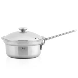 국산 크로벨 소울돔 통3중 IH인덕션겸용 스텐편수냄비18cm