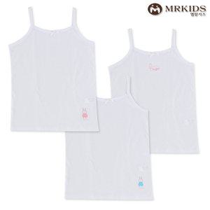 아동 여아 순면 속옷 초등학생 끈런닝 3매 KG-011