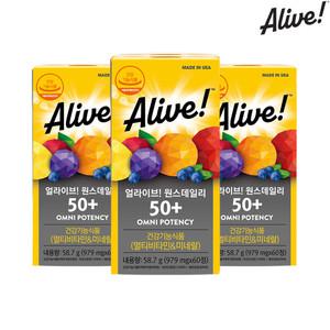 얼라이브 원스데일리 멀티비타민 50 플러스 60정 3병