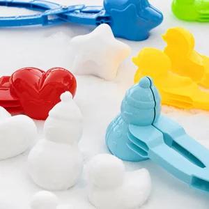 [오피스스쿨] 민화 눈 모양 집게 대 (5종택1) 스노우집게 스노우메이커 눈사람틀 볼 눈사람만들기 오리집게