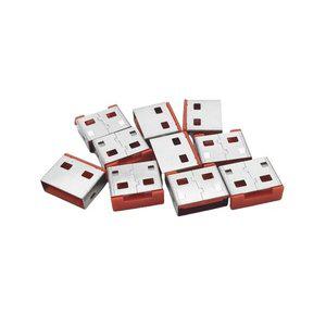 [에스투씨엔아이][LANstar] USB포트 잠금장치 전용 보안 커넥터(레드/10개) [20161]LS-USBLOCK-R