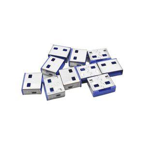 [에스투씨엔아이][LANstar] USB포트 잠금장치 전용 보안 커넥터(블루/10개)[20163] LS-USBLOCK-B