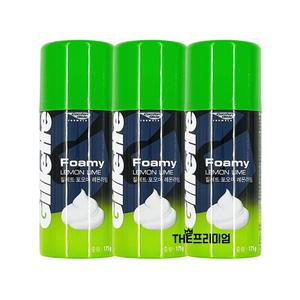질레트 포오미 레몬라임 쉐이빙폼 175g 3개