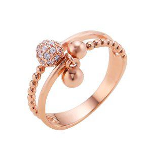 [새미쥬얼리] 14k 쓰리볼 큐빅 애끼반지